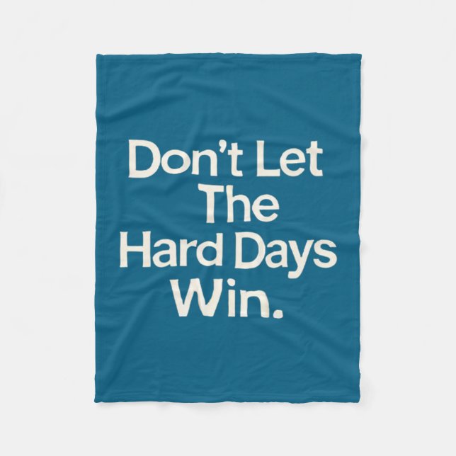 Cobertor De Velo Suicide Prevention- Don't Let The Hard Days Win Pr (Frente)