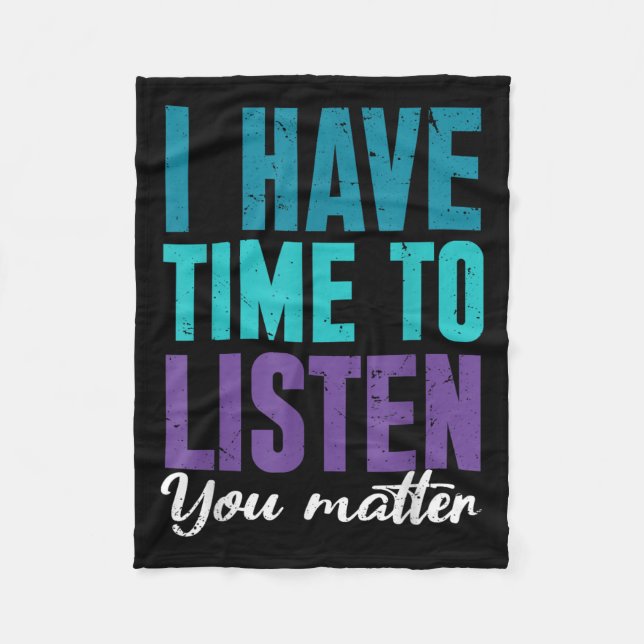 Cobertor De Velo Suicide Prevention You _ I For Suprters  (Frente)