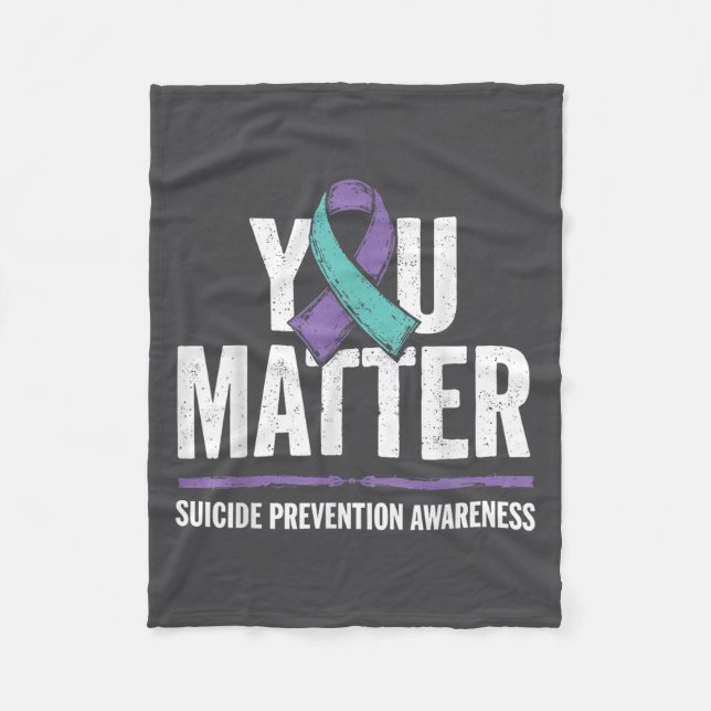 Cobertor De Velo Suicides Prevention Shirts Suicide Awareness  (Frente)