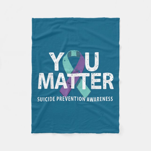 Cobertor De Velo Suicides Prevention Shirts Suicide Awareness  (Frente)