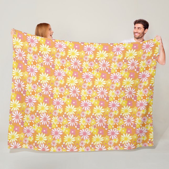 Cobertor De Velo Summer Daisies Fleece Blanket (In Situ)