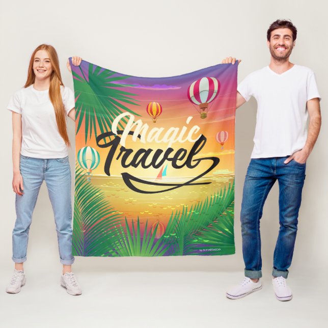 Cobertor De Velo Summer Sunset Sky, praia marítima Magic Viagem ART (In Situ)