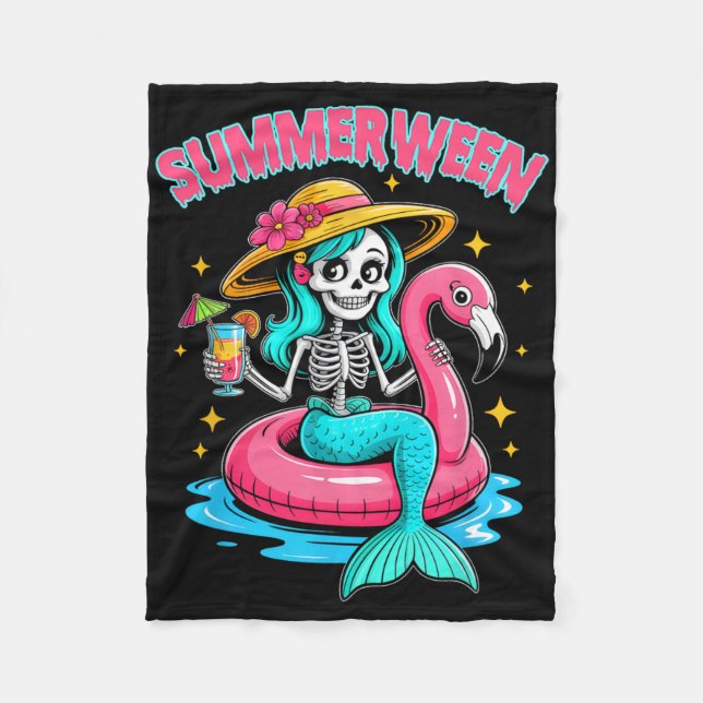 Cobertor De Velo Summerentre Sereid Skeleton Halloween Sum (Frente)