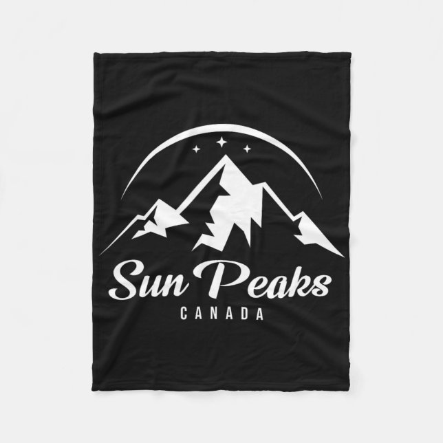 Cobertor De Velo Sun Peaks Canada Ski Resort Skiting Snowboard (Frente)