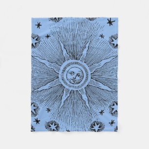 Cobertor De Velo Sun Stars Antiguamente Night Sky Medieval Zodieval
