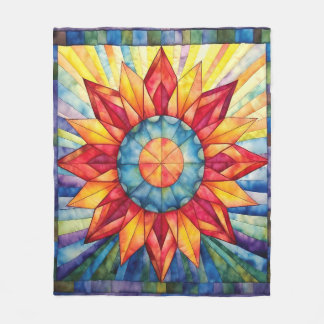 Cobertor De Velo Sunburst Medallion Quilt