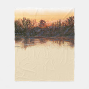 Cobertor De Velo "Sundown on the River"