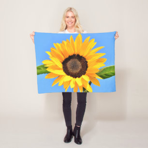 Cobertor De Velo Sunflower Baby Fleece Blanket