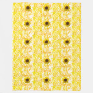 Cobertor De Velo Sunflower Fleece Blanket