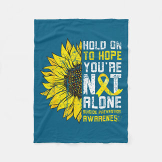 Cobertor De Velo Sunflower Hope Suicide Prevention Awareness Yellow