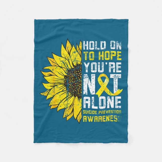 Cobertor De Velo Sunflower Hope Suicide Prevention Awareness Yellow (Frente)