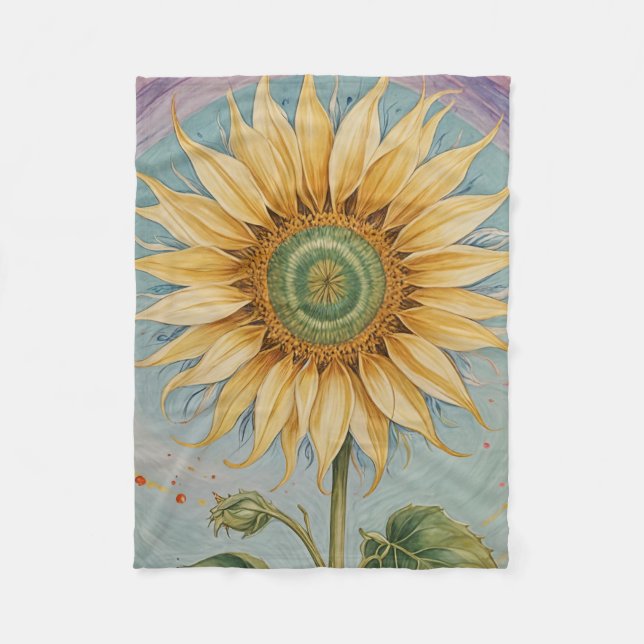 Cobertor De Velo Sunflower Whimsy (Frente)
