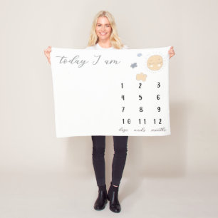 Cobertor De Velo Sunny Day Milestone Blanket