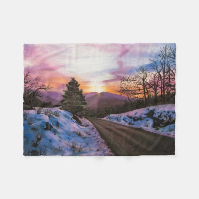 Cobertor De Velo Sunrise Flece Blanket (Frente (Horizontal))