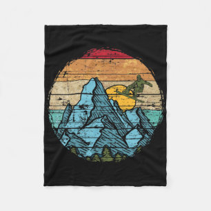 Cobertor De Velo Sunset Outdoor Snowboard Snowboarder Retro Snow