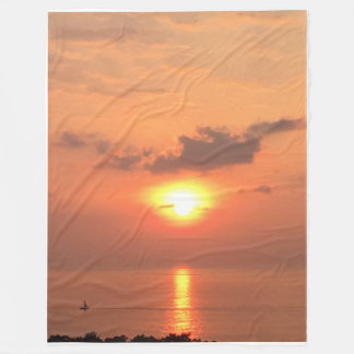 Cobertor De Velo Sunset Sail no Havaí Fleece Blanket