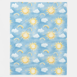 Cobertor De Velo Sunshine e Rainbows Fleece Blanket