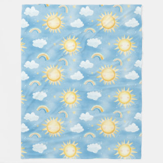 Cobertor De Velo Sunshine e Rainbows Fleece Blanket
