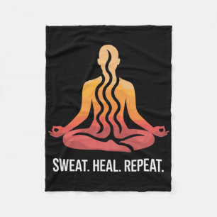 Cobertor De Velo Suor Cura Repita Sauna Yoga Meditação Bem-estar