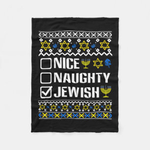 Cobertor De Velo Suor judeu e travesso Hanukkah Chanukah