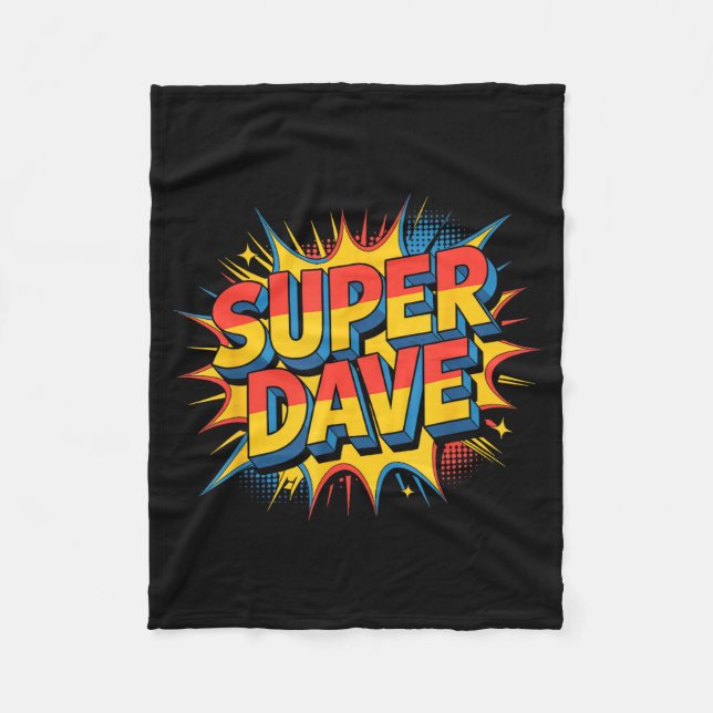 Cobertor De Velo Super Dave Funny Name Daves  (Frente)