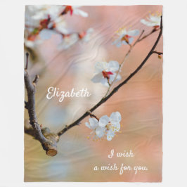 Cobertor De Velo Super Flores Apricot Japonesas