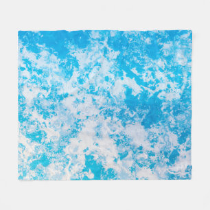 Cobertor De Velo Superfície do planeta de gelo azul e branco
