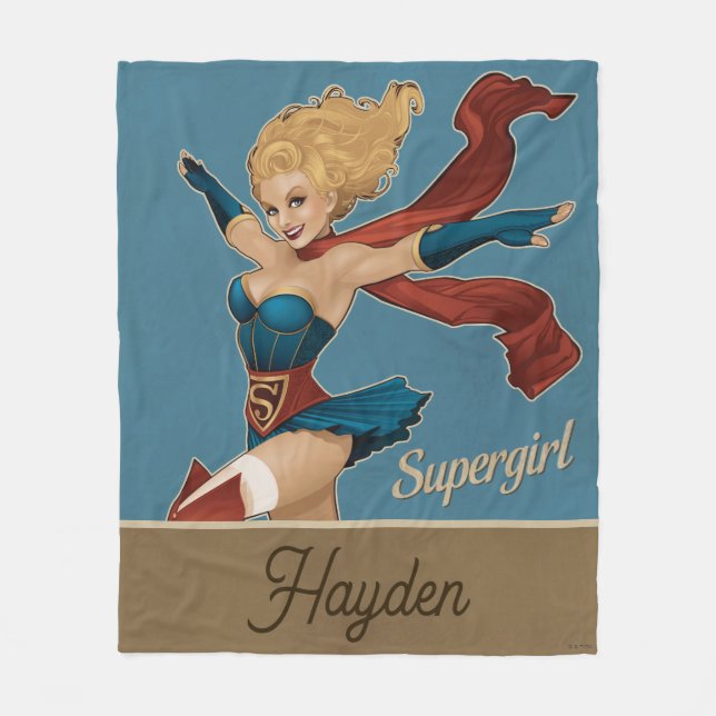 Cobertor De Velo Supergirl Bombshell (Frente)