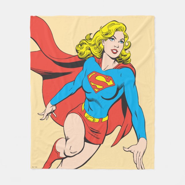 Cobertor De Velo Supergirl em Ação (Frente)