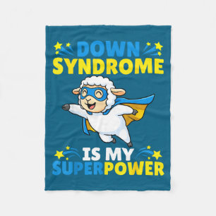 Cobertor De Velo Superhero Cordeiro Síndrome de Down É Minha Superw