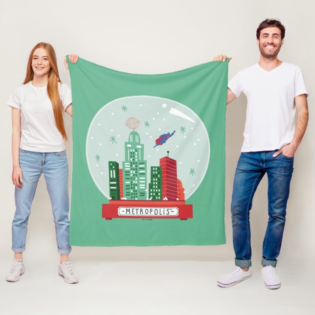 Cobertor De Velo Superman Metropolis Snow Globe Graphic (In Situ)