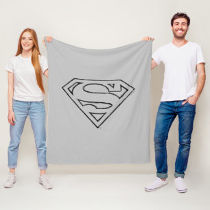 Cobertor De Velo Superman S-Shield   Logotipo preto Simples