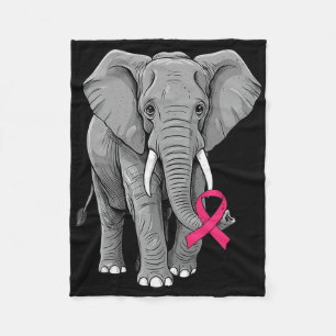 Cobertor De Velo Supo de Consciência do Cancer de Fita Rosa-Elefant