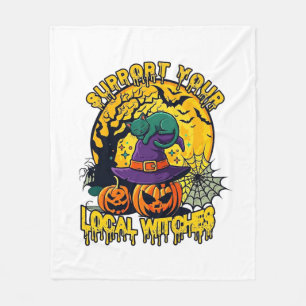 Cobertor De Velo Suporte Bruxas Locais Halloween Gato Bruxa Chapéu