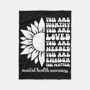 Cobertor De Velo Suporte motivacional Warrior Mental Health Awarene