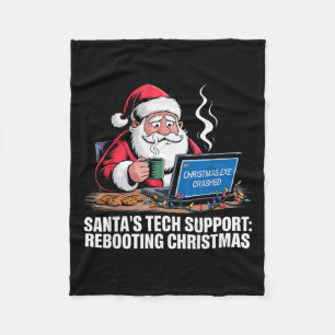 Cobertor De Velo Suporte Técnico do Papai Noel_ Reiniciando o Natal
