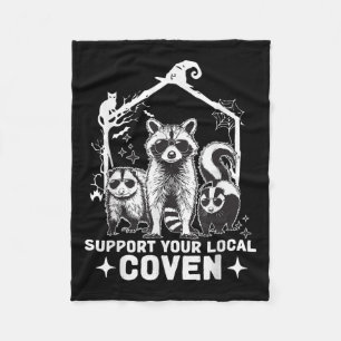 Cobertor De Velo Suportem Seu Coven Raccoon Local Ogambm Skunk Hal