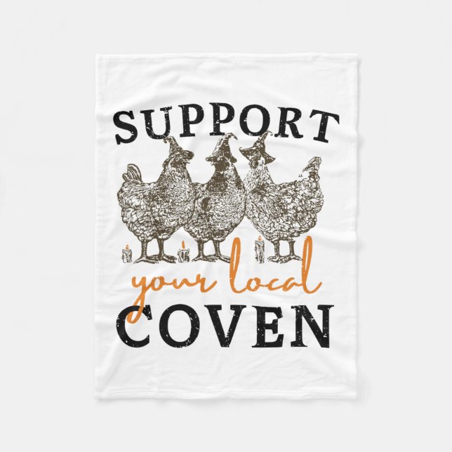 Cobertor De Velo Suportem Seu Frango De Fazenda Engraçado De Tecido (Frente)