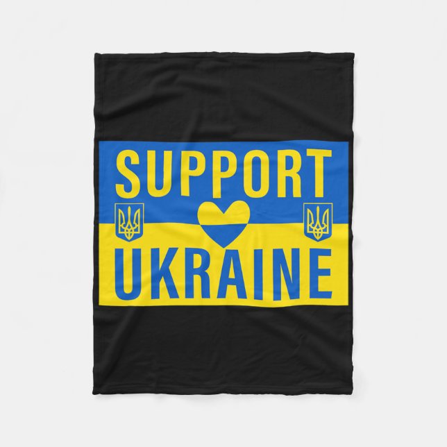 Cobertor De Velo Support Ukraine Flag With Heart  (Frente)