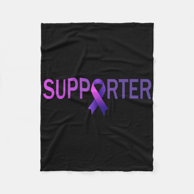 Cobertor De Velo Support World Cancer Day Lavender Graphic Kids And (Frente)