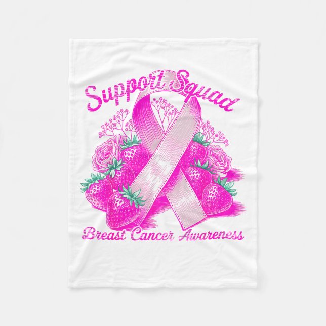 Cobertor De Velo Suprt Squad Breast Cancer Awareness Nk Ribbon Wome (Frente)