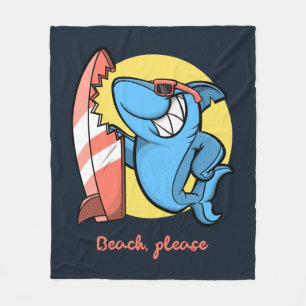 Cobertor De Velo Surf Shark Beach, por favor