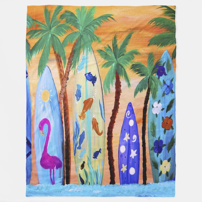 Cobertor De Velo Surfboards home decor  (Frente)