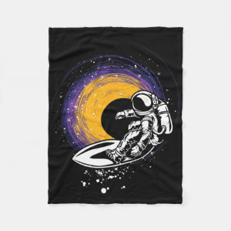 Cobertor De Velo Surfing Astronaut - Galaxy Planets Space Spaceship