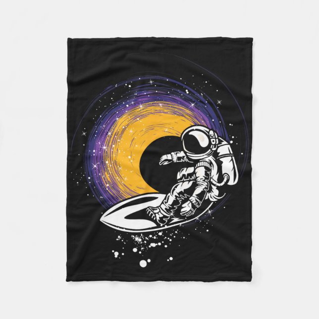 Cobertor De Velo Surfing Astronaut - Galaxy Planets Space Spaceship (Frente)