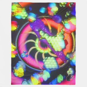 Cobertor De Velo Surreal Spiral Fleece Blanket