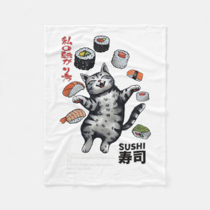 Cobertor De Velo Sushi Cat Harajuku Tokyo Japan Cat Caf