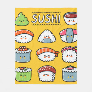 Cobertor De Velo Sushi maki rola desenhos animados e engraçados