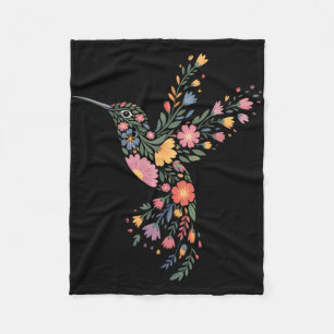 Cobertor De Velo Sutil Anti Trump Floral Hummingbird Mensagem Ocult