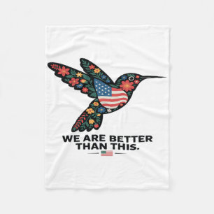 Cobertor De Velo Sutil Beija-flor Floral Anti Trump Político